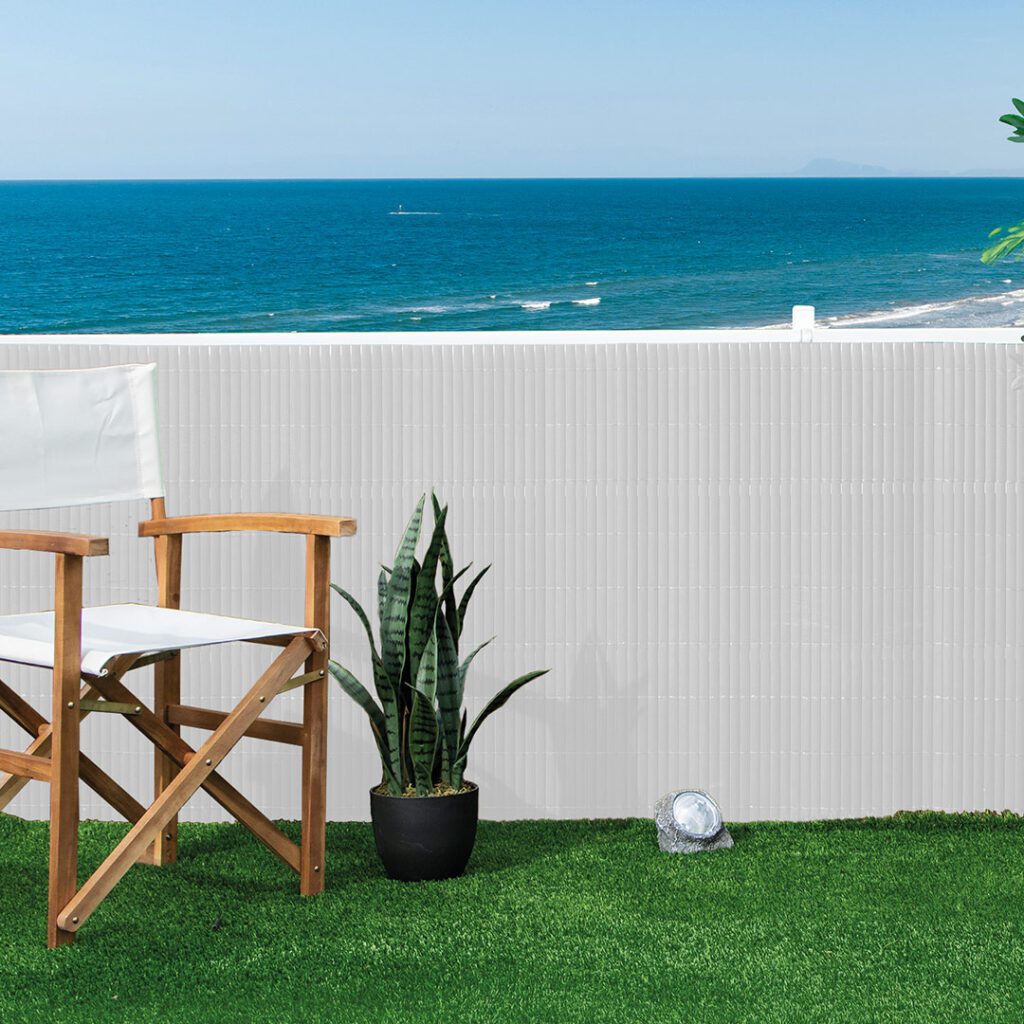 Nature Valla Cañizo De Ocultación Jardín Doble Cara PVC Gris 1x3 M